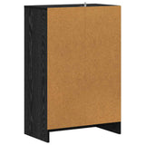 Mobile per scarpe Rovere Nero 60 x 35 x 92 cm Legno truciolato