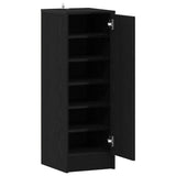 Mobile per scarpe Rovere Nero 32 x 35 x 92 cm Legno truciolato