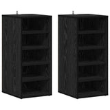 Mobile per scarpe 2 pcs Rovere Nero 32 x 35 x 70 cm