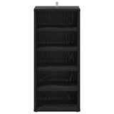 Mobile per scarpe 2 pcs Rovere Nero 32 x 35 x 70 cm