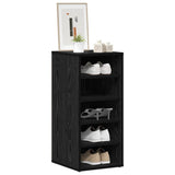 Mobile per scarpe 2 pcs Rovere Nero 32 x 35 x 70 cm
