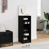 Mobile per scarpe Rovere Nero 32 x 35 x 90 cm Legno truciolato