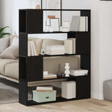 Set mobile TV Rovere Nero 100 x 24 x 124,5 cm Legno truciolato