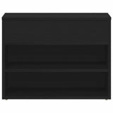 Panca per scarpe Rovere Nero 60 x 30 x 45 cm Legno truciolato