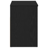 Panca per scarpe Rovere Nero 60 x 30 x 45 cm Legno truciolato