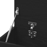 Panca per scarpe Rovere Nero 80 x 30 x 45 cm Legno truciolato