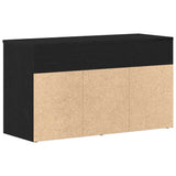 Panca per scarpe Rovere Nero 80 x 30 x 45 cm Legno truciolato
