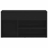 Panca per scarpe Rovere Nero 80 x 30 x 45 cm Legno truciolato