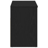 Panca per scarpe Rovere Nero 80 x 30 x 45 cm Legno truciolato