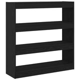 Armadio per Libri Rovere Nero 100 x 30 x 103 cm