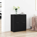 Credenza Rovere Nero 60 x 30 x 70 cm Legno truciolato