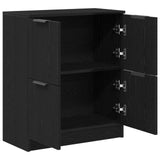 Credenza Rovere Nero 60 x 30 x 70 cm Legno truciolato