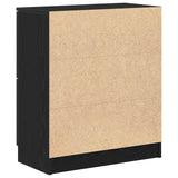Credenza Rovere Nero 60 x 30 x 70 cm Legno truciolato