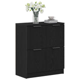 Credenza Rovere Nero 60 x 30 x 70 cm Legno truciolato