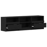 Mobile TV Rovere Nero 150 x 33,5 x 45 cm Legno truciolato