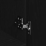 Credenza Rovere Nero 90 x 34 x 80 cm Legno truciolato