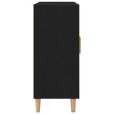 Credenza Rovere Nero 90 x 34 x 80 cm Legno truciolato