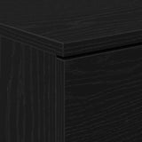 Armadio da Notte Rovere nero 40 x 65 x 65 cm Legno truciolato