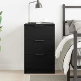 Armadio da Notte Rovere nero 40 x 65 x 65 cm Legno truciolato