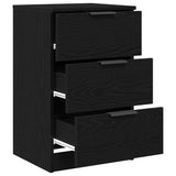 Armadio da Notte Rovere nero 40 x 65 x 65 cm Legno truciolato