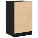 Armadio da Notte Rovere nero 40 x 65 x 65 cm Legno truciolato