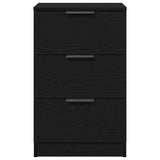 Armadio da Notte Rovere nero 40 x 65 x 65 cm Legno truciolato