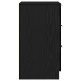Armadio da Notte Rovere nero 40 x 65 x 65 cm Legno truciolato