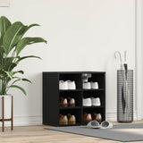 Mobile per scarpe con lo scaffale Rovere Nero 52 x 30 x 50,5 cm