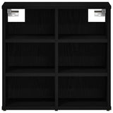 Mobile per scarpe con lo scaffale Rovere Nero 52 x 30 x 50,5 cm