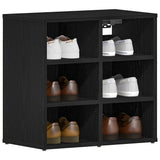 Mobile per scarpe con lo scaffale Rovere Nero 52 x 30 x 50,5 cm
