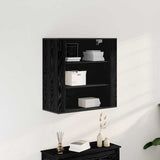 Armadietto a muro Rovere Nero 80 x 33 x 80 cm Legno truciolato