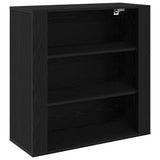 Armadietto a muro Rovere Nero 80 x 33 x 80 cm Legno truciolato