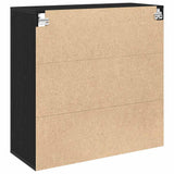 Armadietto a muro Rovere Nero 80 x 33 x 80 cm Legno truciolato