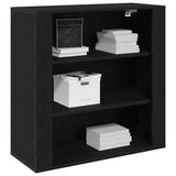 Armadietto a muro Rovere Nero 80 x 33 x 80 cm Legno truciolato