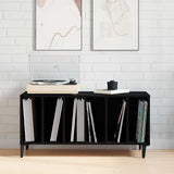 Mobile porta vinili Rovere Nero 100 x 38 x 48 cm