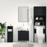 Armadio per Lavabo da Bagno Rovere Nero 58 x 33 x 60 cm