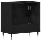 Armadio per Lavabo da Bagno Rovere Nero 58 x 33 x 60 cm