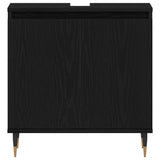 Armadio per Lavabo da Bagno Rovere Nero 58 x 33 x 60 cm