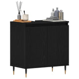 Armadio per Lavabo da Bagno Rovere Nero 58 x 33 x 60 cm