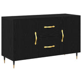 Credenza Rovere Nero 100 x 36 x 60 cm Legno truciolato
