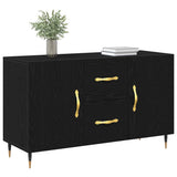 Credenza Rovere Nero 100 x 36 x 60 cm Legno truciolato