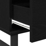 Tavolino da salotto con cassetto Rovere Nero 90 x 50 x 36,5 cm