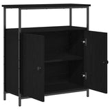 Credenza Rovere nero 70 x 30 x 80 cm Legno truciolato