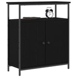 Credenza Rovere nero 70 x 30 x 80 cm Legno truciolato