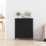 Credenza Rovere Nero 70 x 30 x 80 cm Legno truciolato