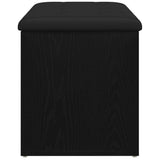 Panchina con contenitore Rovere Nero 82 x 42 x 45 cm