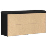 Panca per scarpe Rovere Nero 102 x 32 x 50 cm Legno truciolato