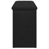 Panca per scarpe Rovere Nero 102 x 32 x 50 cm Legno truciolato