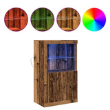 Madia LED Legno vecchio 60,5 x 37 x 100 cm Legno truciolato