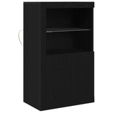 Madia LED Rovere Nero 60,5 x 37 x 100 cm Legno truciolato